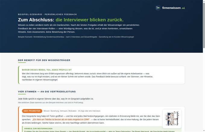 Vorschau Persönliches Feedback